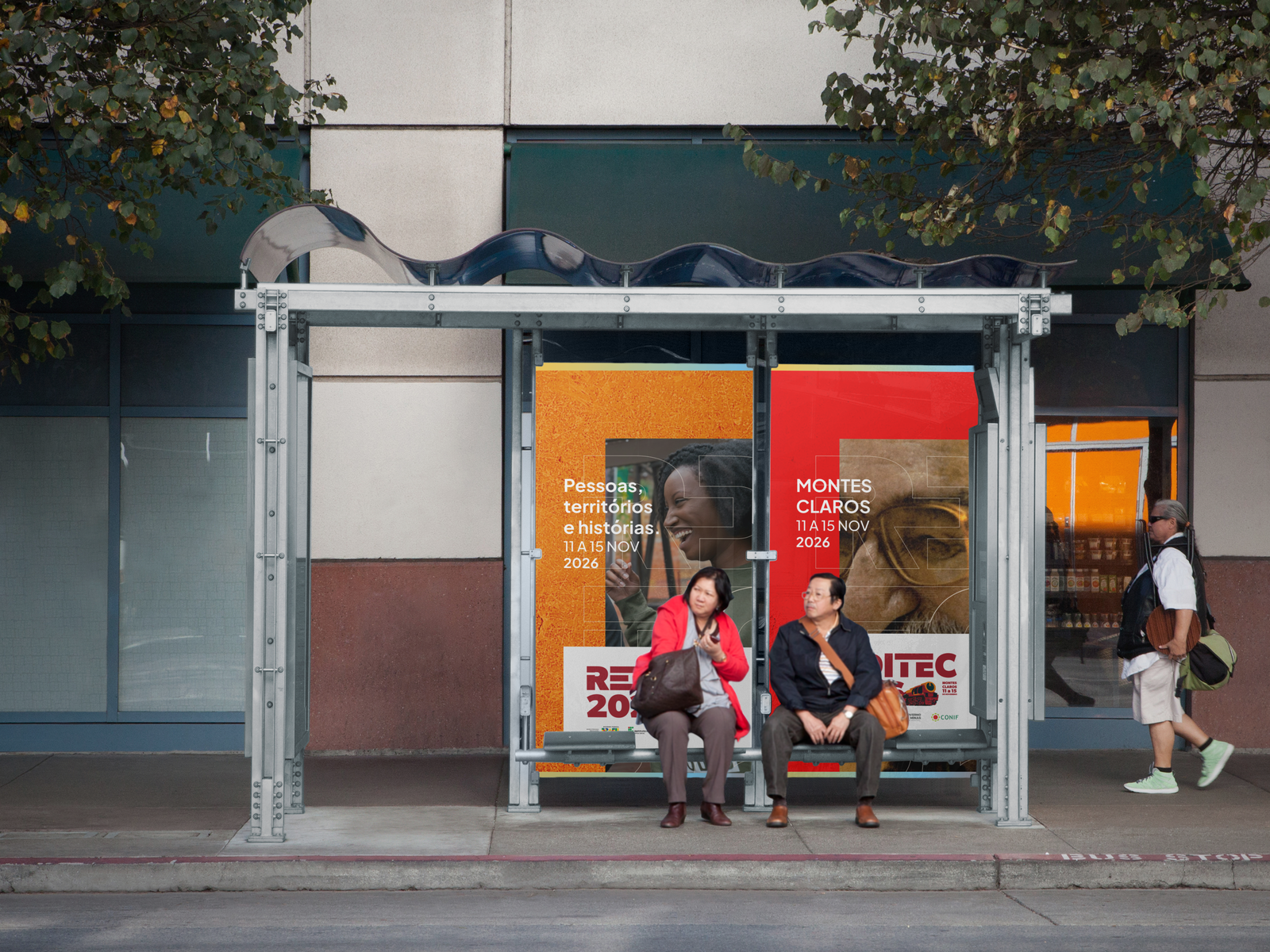Anúncio em ponto de ônibus